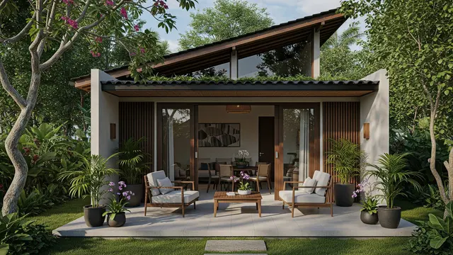 Model Rumah Mungil dengan Teras Depan Cantik