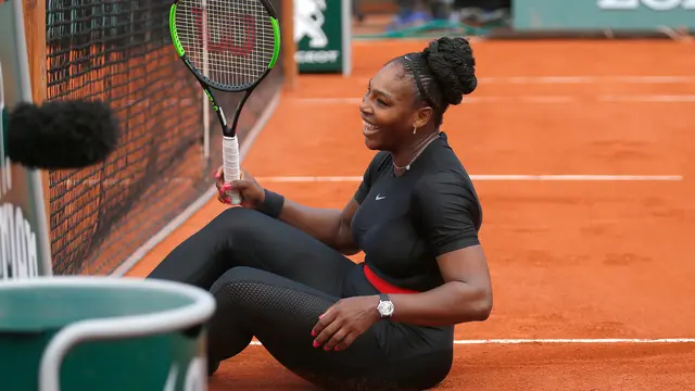 Laga Perdana Serena Williams Usai Melahirkan di Prancis Terbuka
