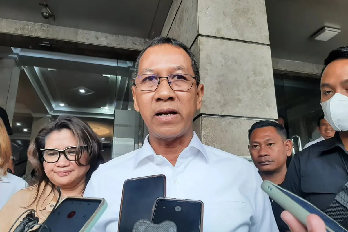Penjabat (Pj) Gubernur DKI Jakarta Heru Budi Hartono bertemu Menteri Agraria dan Tata Ruang/Badan Pertanahan Nasional (ATR/BPN) Hadi Tjahjanto, Senin (13/3/2023).