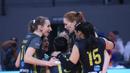 <p>Selebrasi para pemain Jakarta Electric PLN, Katerina Zhidkova (kiri) dkk setelah mencetak angka saat menghadapi Gresik Petrokimia Pupuk Indonesia pada laga seri keempat putaran kedua PLN Mobile Proliga 2024 di GOR Terpadu A. Yani, Pontianak, Sabtu (22/6/2024). Jakarta Electric PLN menang 3-0 (25-23, 25-18, 25-22). (Dok. PBVSI)</p>
<p>&nbsp;</p>