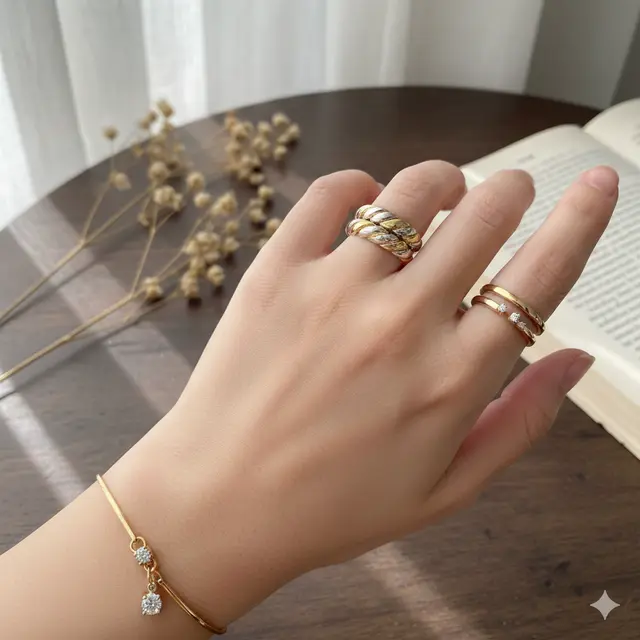 Model Cincin Nikah Belah Rotan (Foto: Gemini AI)