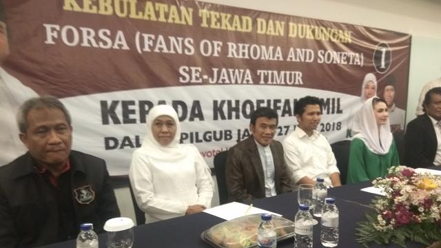 Pasangan Khofifah-Emil Dardak bertemu dengan Rhoma Irama