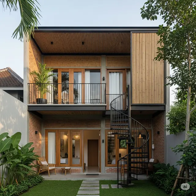 Rumah Batako di Lahan Sempit. Foto: Gemini