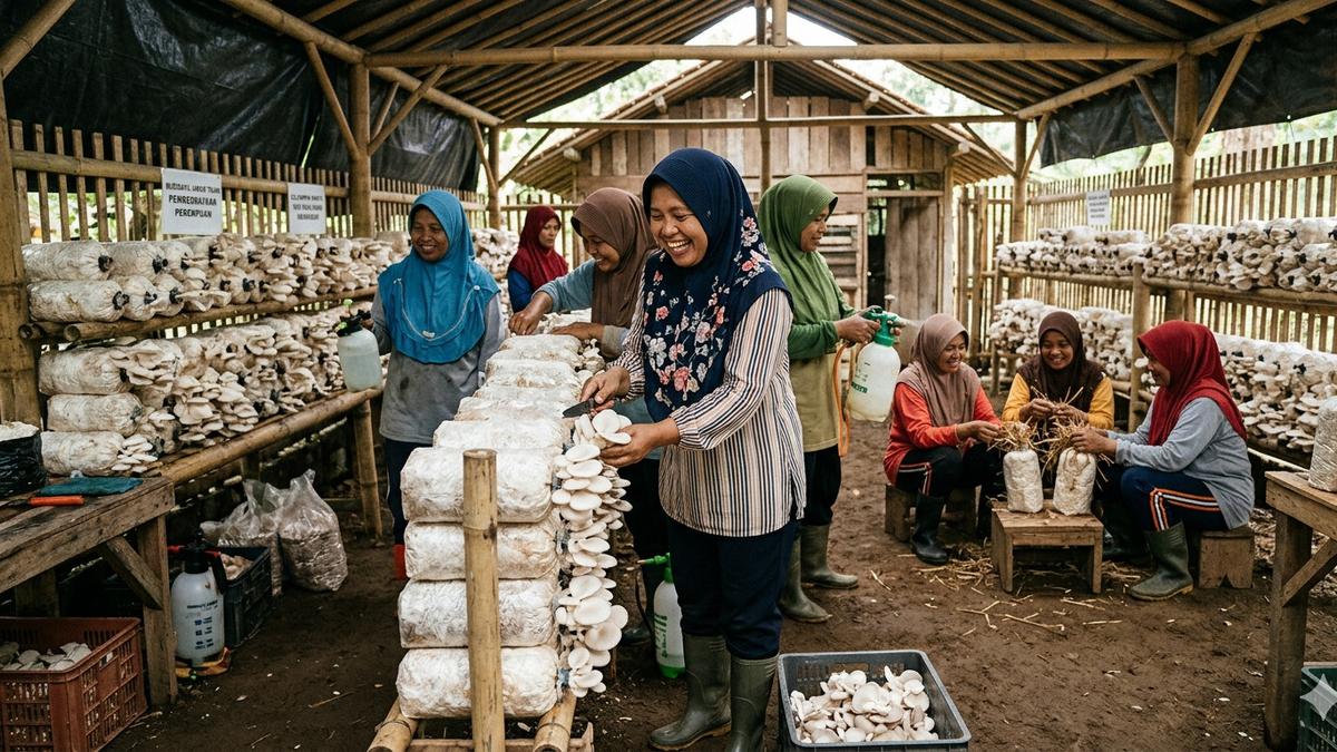 Inspirasi Budidaya Jamur Tiram untuk Ibu-Ibu Desa: Peluang Usaha Rumahan yang Menjanjikan