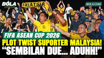Suporter Malaysia sempat bersorak setelah Harimau Malaya menang 6-0 atas Singapura dan mengira tiket final FIFA ASEAN Cup 2026 sudah dalam genggaman. Namun, kemenangan Timnas Indonesia 9-2 atas Bangladesh mengubah segalanya. Simak momen suporter Mala...
