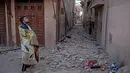 Gempa bumi dahsyat yang mengguncang Maroko pada 8 September menewaskan lebih dari 600 orang, menurut data kementerian dalam negeri. (Photo by FADEL SENNA / AFP)