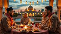 kartu ucapan buka puasa ©Ilustrasi dibuat AI