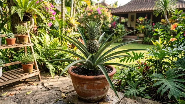 Nanas Bisa Ditanam di Dalam Pot (AI Generated)