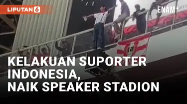 Naik Speaker di GBK, Suporter Indonesia Digebukin