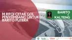 Bek Barito Putera, M Rifqi, mencetak gol penyeimbang saat menghadapi Kalteng Putra.