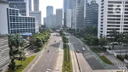 Kondisi arus lalu lintas di sejumlah ruas jalan protokol di DKI Jakarta terpantau lengang sejak kemarin. (merdeka.com/Iqbal S. Nugroho)