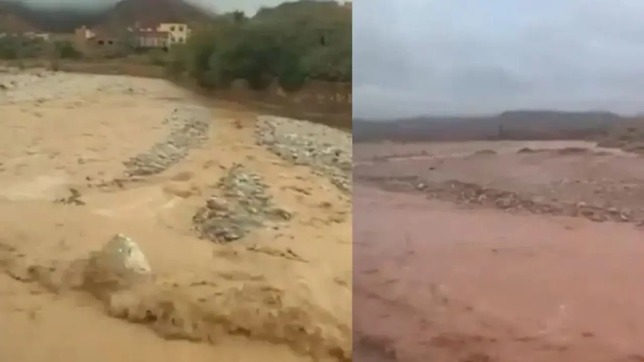 Gurun Sahara banjir. (AP)