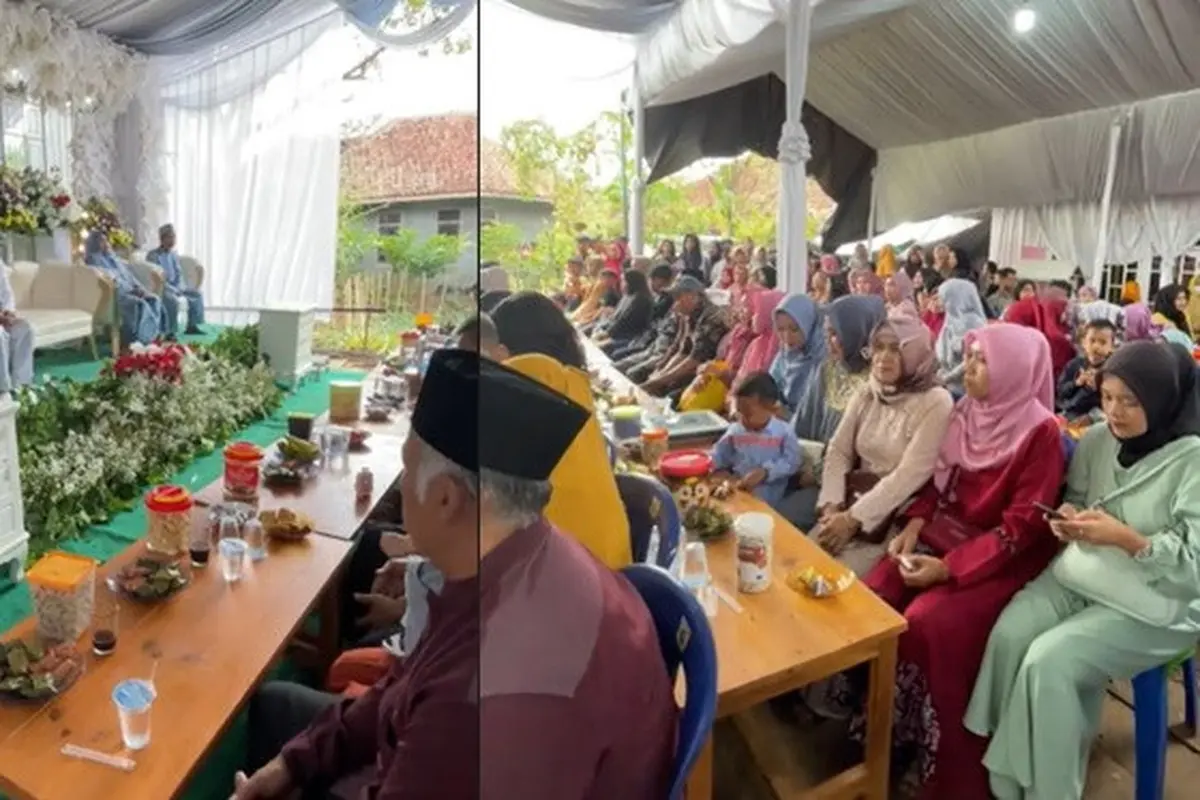 Momen Pernikahan Bak Rapat Wali Murid Ini Bikin Canggung, Tamu Terlalu Dekat