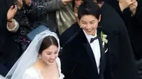 Song Joong Ki dan Song Hye Kyo di hari pernikahannya, Selasa (31/10/2017), (Instagram @inezz_rn09)