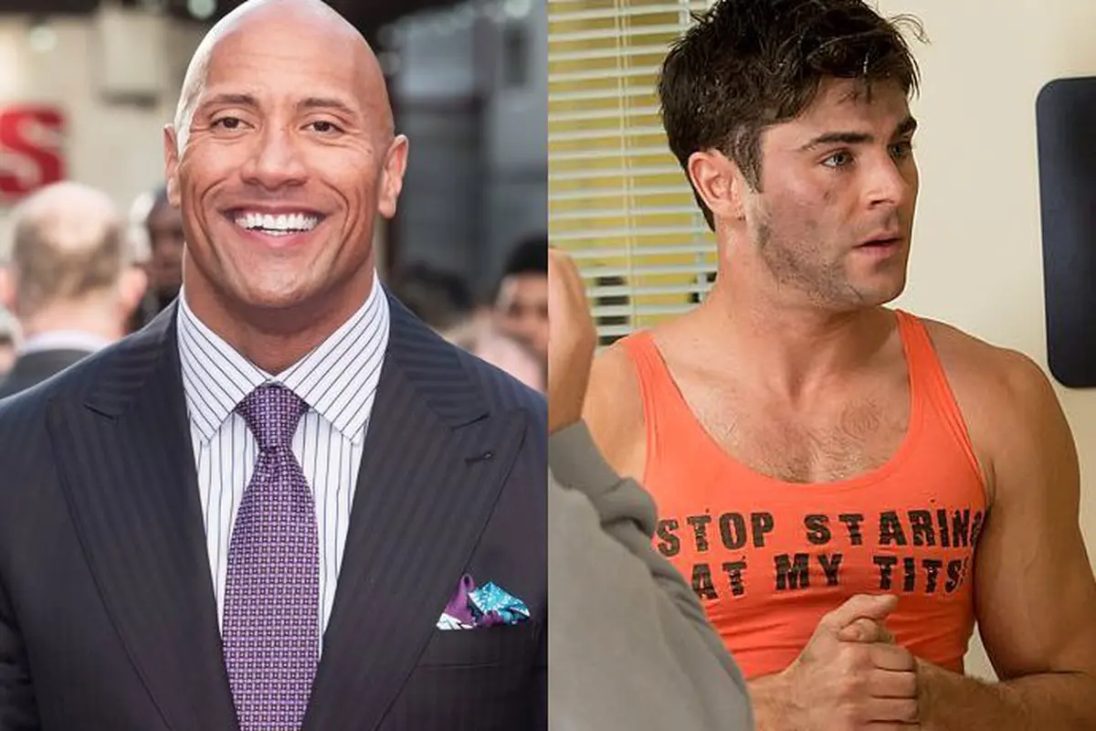 Dwayne Johnson dan Zac Efron