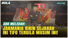 Dua tifo raksasa membahana di Stadion Utama Gelora Bung Karno saat Persija Jakarta merayakan ulang tahun ke-97 pada laga kontra PSIM Yogyakarta. Jakmania menampilkan tifo macan bertrofi di tribune utara dan tifo Si Pitung, M.H. Thamrin, serta harimau...