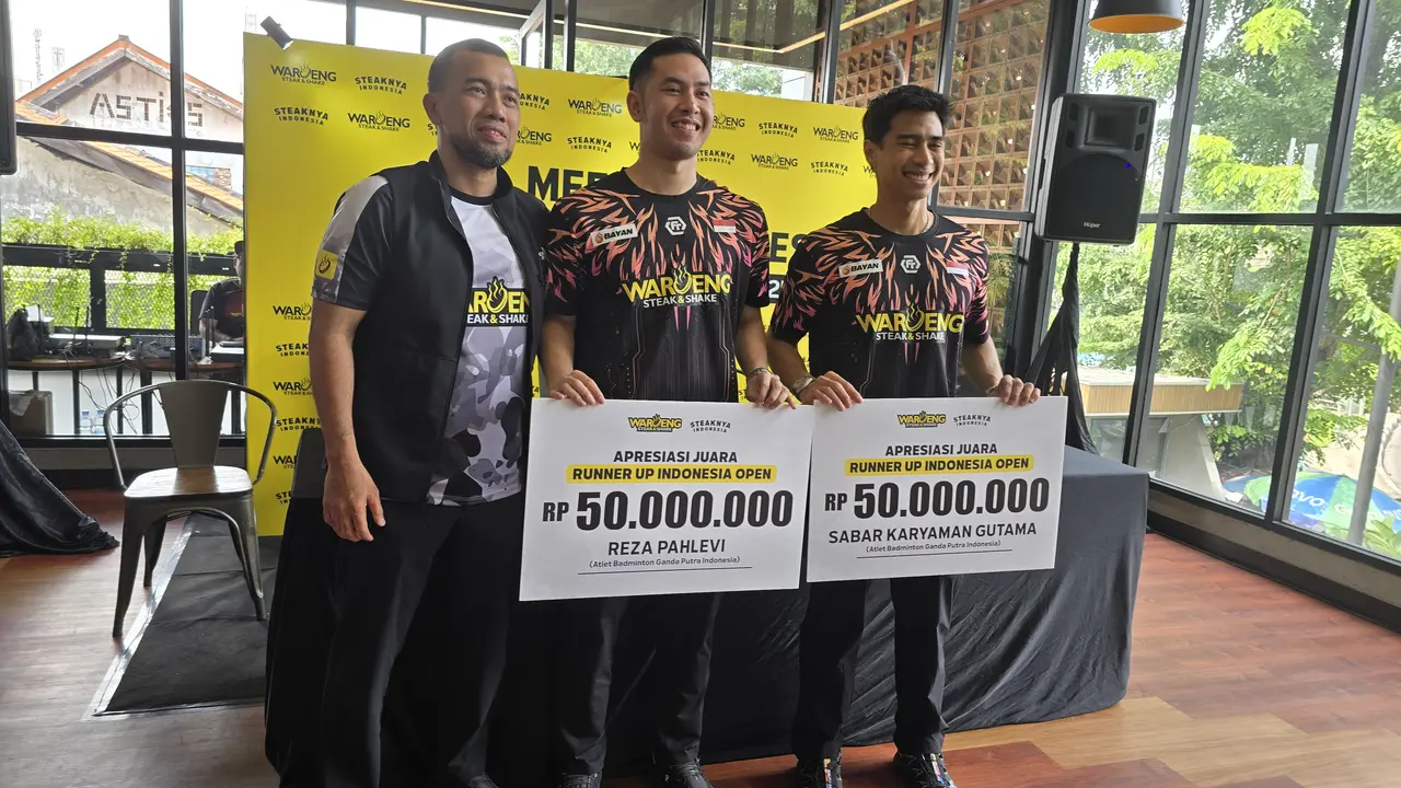 Sabar/Reza dapat bonus dari sponsor pribadinya usai jadi runner-up Indonesia Open 2025