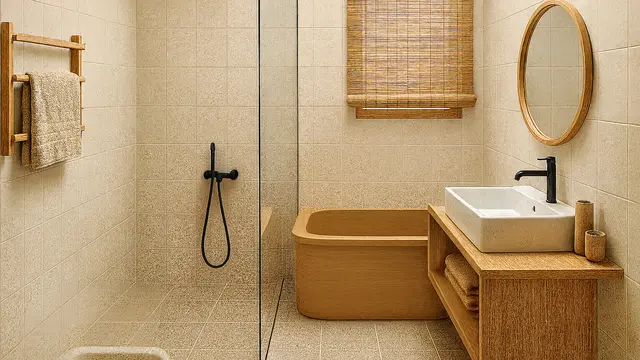 Desain Kamar Mandi Minimalis 2x2 Kloset Jongkok dan Bak Mandi/Ilustrasi AI