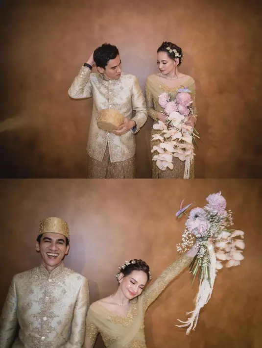 Kebaya berkerah rendah itu dipadukan dengan kain songket aceh lansiran @svarna_byikatindonesia.  [Foto: IG/enzystoria.].