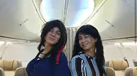 Baim Wong dan Raffi Ahmad berdandan ala Wanita (dok. instagram @baimwong/ https://www.instagram.com/p/BtraiHFH3RU/ Adinda Kurnia)