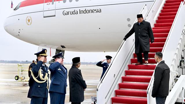 Presiden Prabowo Subianto Tiba di Amerika Serikat
