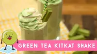 Anda dapat mewujudkan sendiri di rumah, minuman segar green tea kitKat shake yang biasanya Anda jumpai di restoran dengan resep berikut ini.