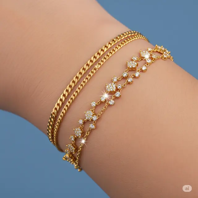Model Gelang Emas 3 Gram Terbaru untuk Tangan Gemuk.