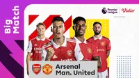 Jadwal dan Live Streaming Liga Inggris : Arsenal Vs Manchester United di Vidio, 22 Januari 2023