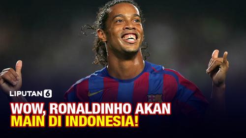 VIDEO: Legenda Sepak Bola Brasil Ronaldinho Gabung Rans Cilegon FC?