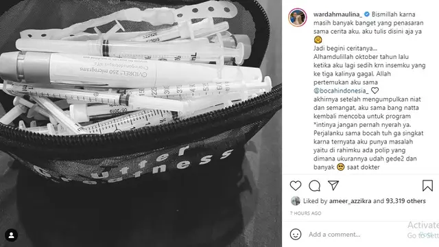 Natta Reza - Wardah Maulina (Foto: Instagram/@wardahmaulina_)