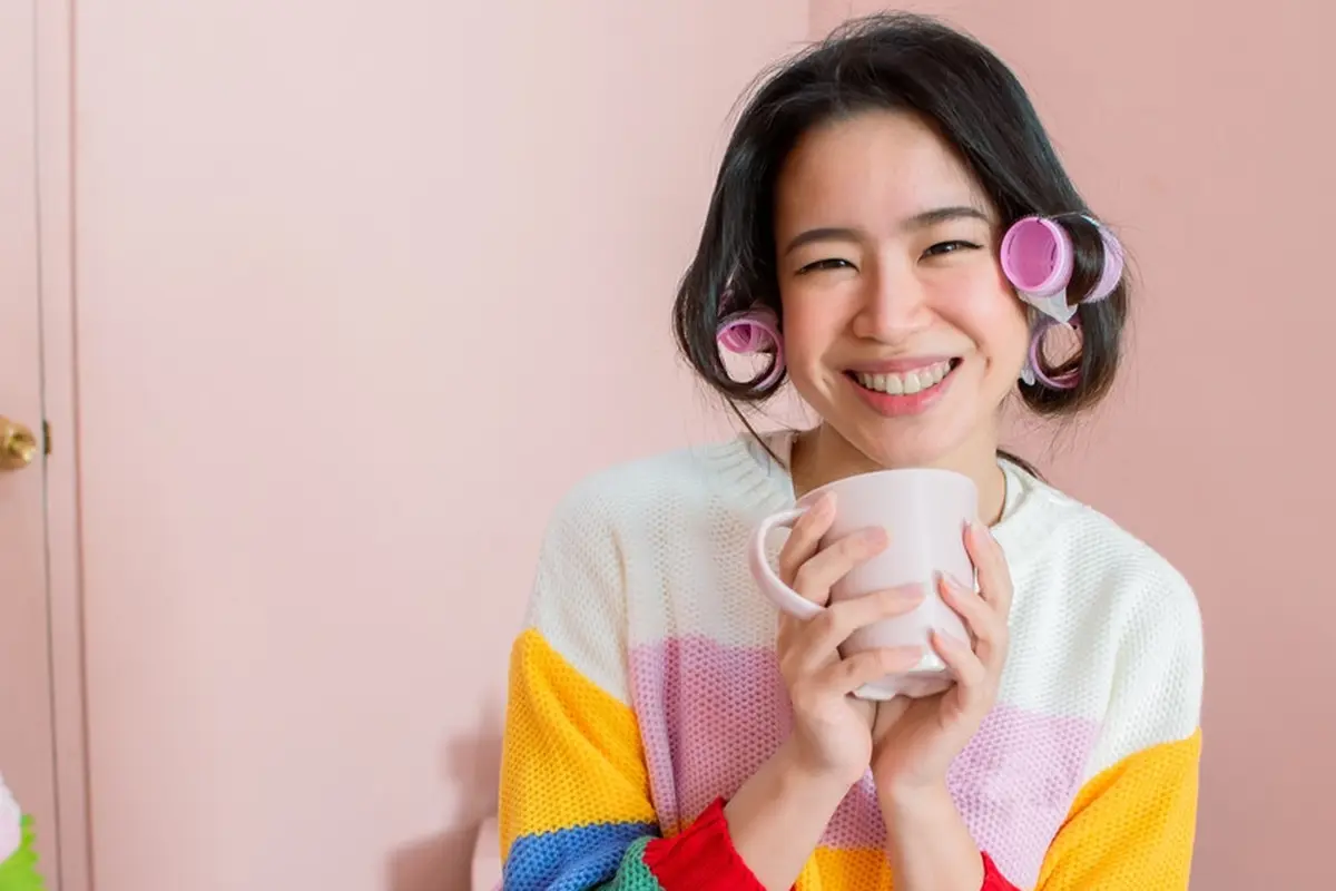 warna-warni tersenyum tertawa bahagia
