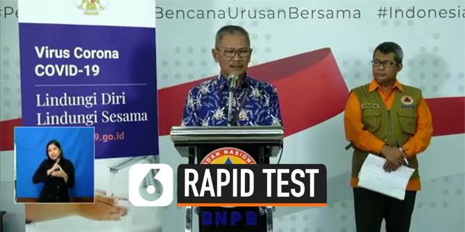 VIDEO: Ini Penjelasan Jubir Achmad Yurianto Mengenai Rapid Test Corona