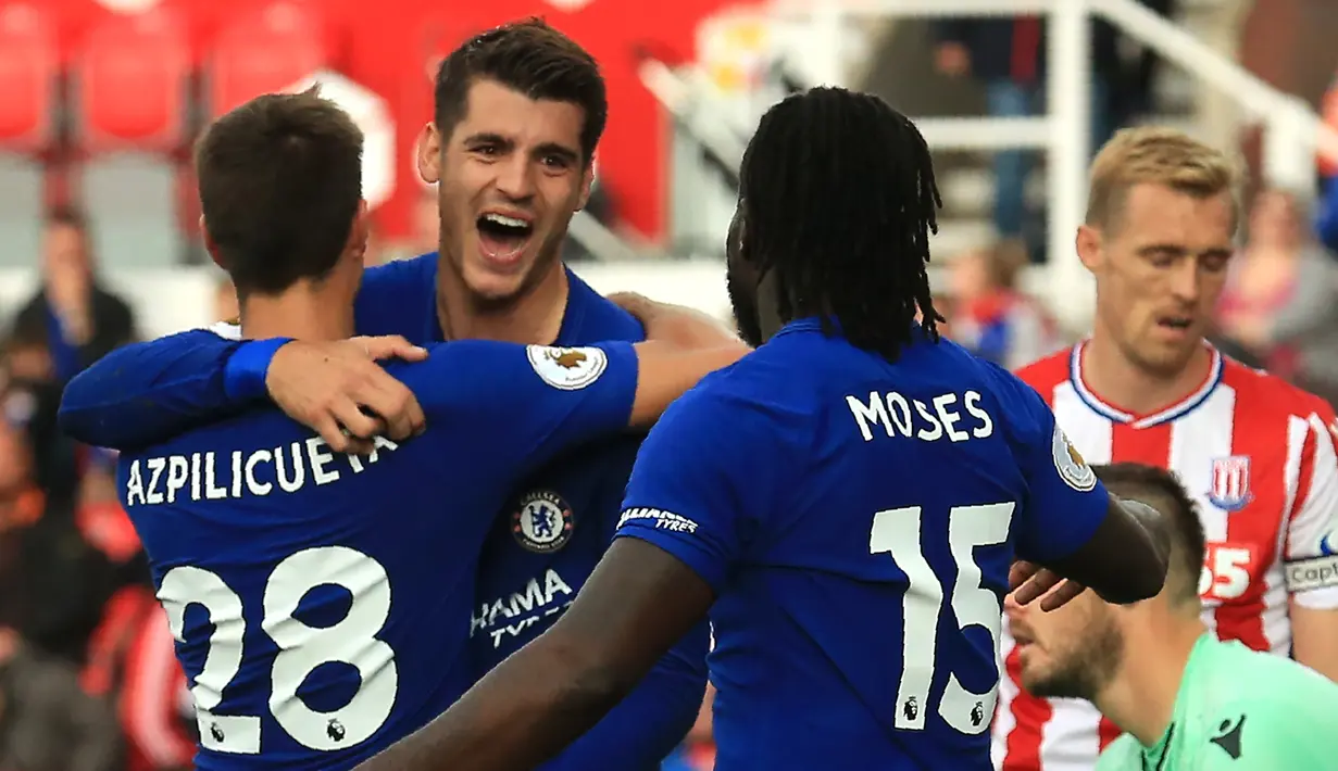 5. Alvaro Morata (Chelsea) - 6 Gol. (AFP/Lindsey Parnaby)