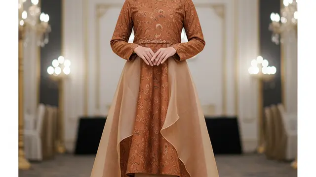 Gamis Batik Flare Dress Modern