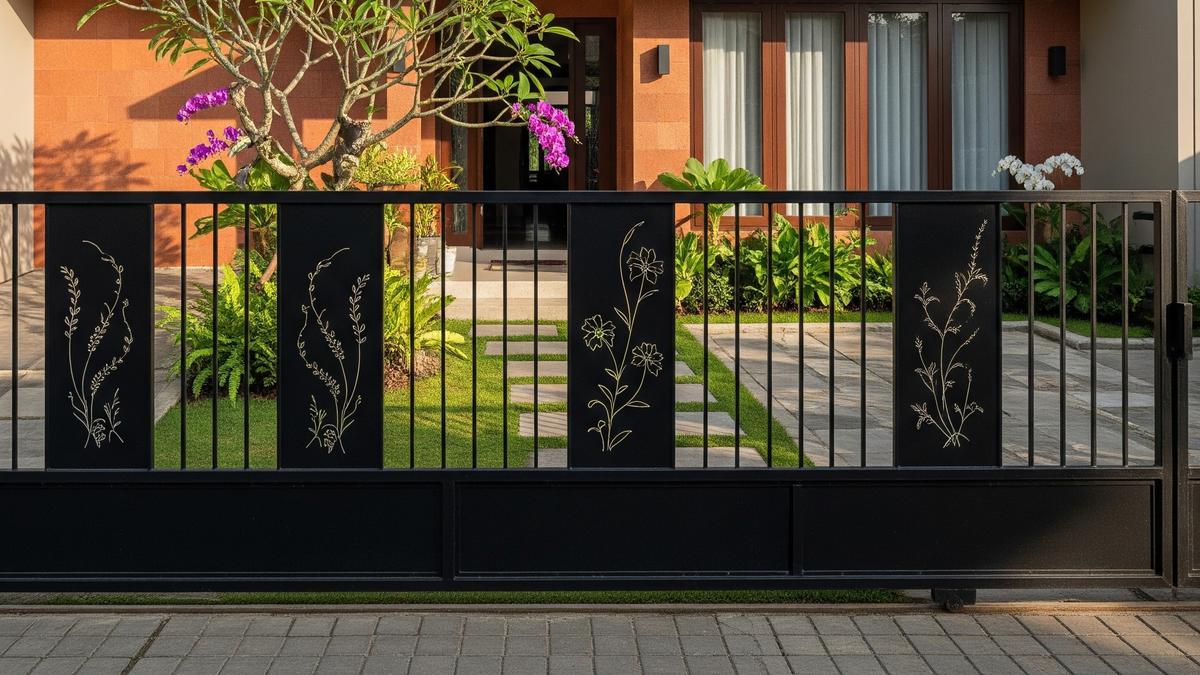 9 Model Pagar Besi Galvanis Warna Hitam Matte Kekinian, Elegan dan Tahan Lama