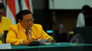 Ketua umum Golkar versi Munas Ancol Agung Laksono, yang bertindak sebagai pemohon hadir dalam sidang konflik Partai Golkar di kantor DPP Partai Golkar, Rabu (11/2/2015). (Liputan6.com/Faisal R Syam)