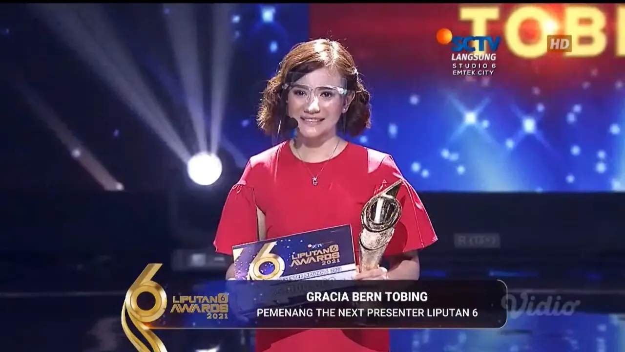 Grand Final The Next Presenter Liputan 6, usai melalui babak penyisihan di enam besar, Gracia Bern Tobing ditetapkan jadi pemenang The Next Presenter Liputan 6, Selamat Gracia.