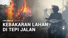 Kebakaran Lahan di Tepi Jalan