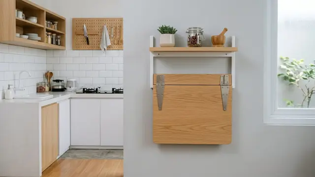 Inspirasi Dapur dengan Meja Persiapan yang Bisa Dilipat Saat Tidak Digunakan