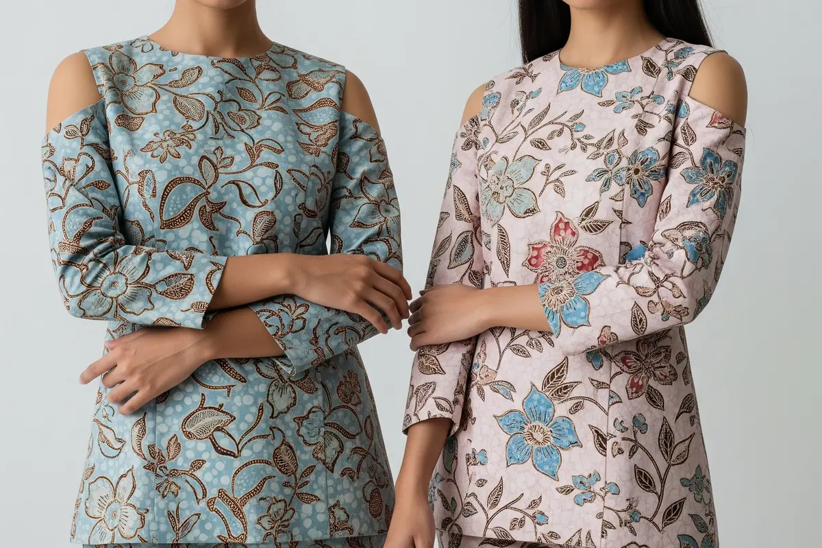 6 Model Batik Wanita Cold Shoulder yang Trending untuk Penampilan ...