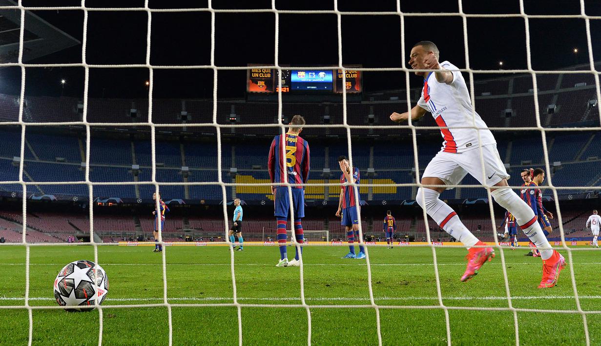 Wonderkid Paris Saint-Germain, Kylian Mbappe, berada di urutan ke-4 dengan kecepatan larinya mencapai kecepatan tertinggi 33,1 km / jam di Liga Champions UEFA musim ini. (Foto: AFP/LLuis Gene)