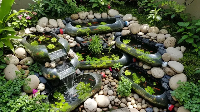 Kolam Hias Botol Potongan