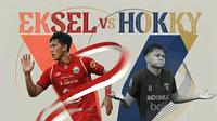 Ilustrasi Hokky Caraka vs Eksel Runtukahu (Bola.com/ Abdul Aziz/Gemini)