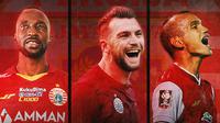Persija Jakarta - Makan Konate, Marko Simic, Riko Simanjuntak (Bola.com/Lamya Dinata/Adreanus Titus)