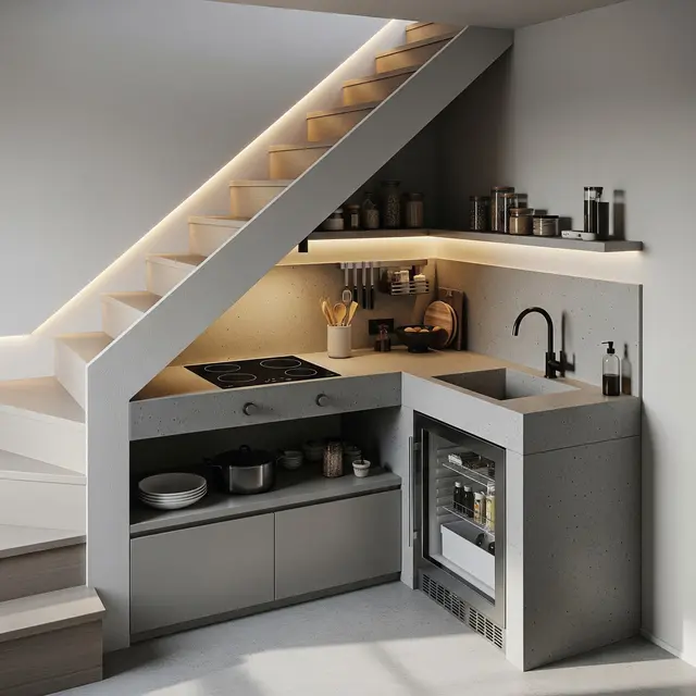 Dapur basah minimalis (Image by Gemini AI)