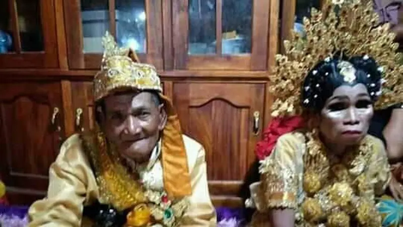 Salimung dan Endang, pasangan lanjut usia yang baru saja menikah (Istimewa)