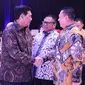 Ketua DPR Bambang Soesatyo usai mengikuti Musyawarah Pembangunan dan Perencanaan Nasional (Musrenbangnas) 2019 yang dibuka Presiden Joko Widodo