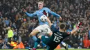 Manchester City membuka gol pada menit ke-32 setelah Haaland memanfaatkan umpan mendatar Julian Alvarez dari sisi kiri. (Richard Sellers/PA via AP)