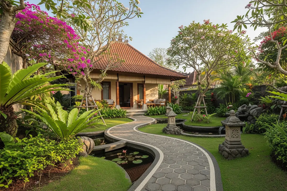 Ide Jalan Setapak Bergaya Resort/AI Generated