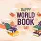 Ilustrasi Hari Buku Sedunia. (Image by freepik)